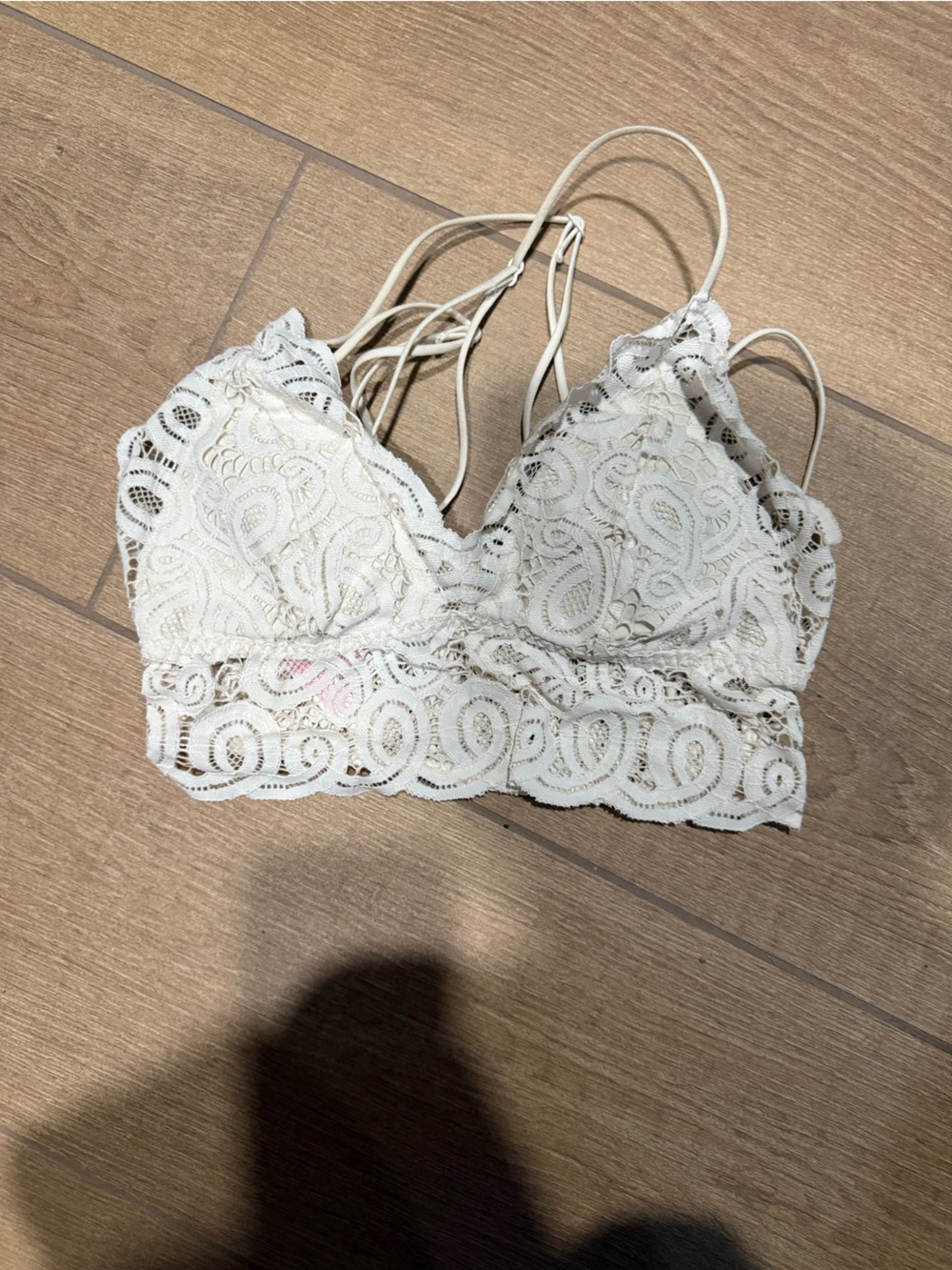 PINK Victoria's Secret White Lace Bralette